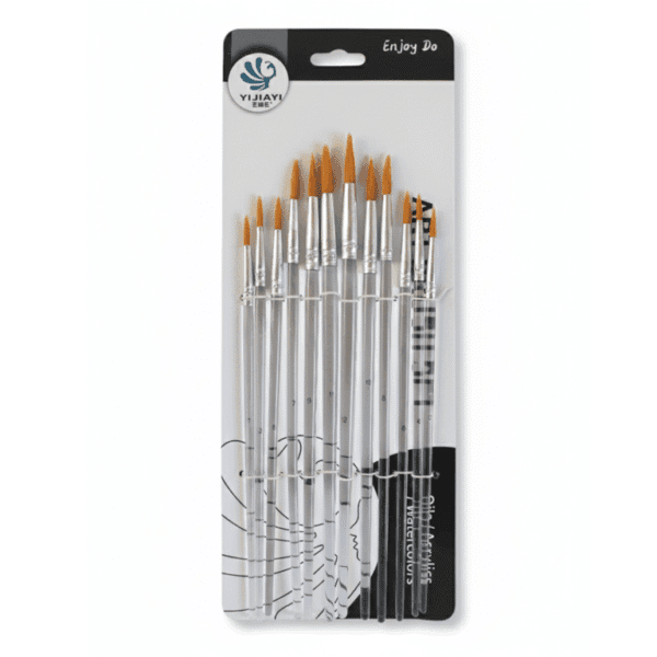 YIJIAYI Artist Brush - 12 Pcs