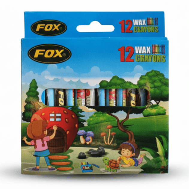 Fox 12 Wax Crayons