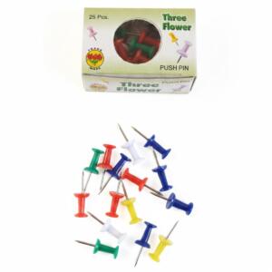 Three Flowers Push Pin – 25 Pcs
