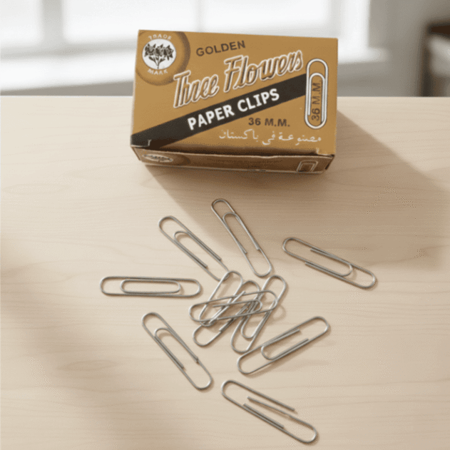 Three Flowers Paper Clips – 36mm – 80 Clips