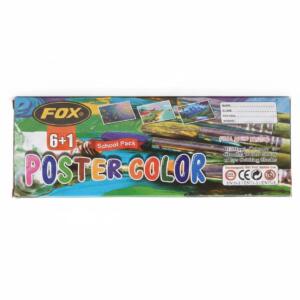 Fox School Pack - 6 Poster Colors With Free Brush Inside