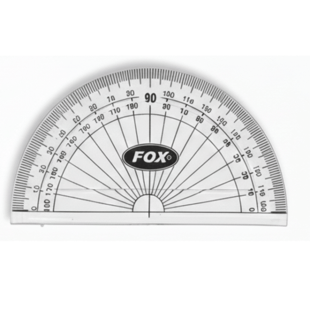 Fox Plastic Protractor 180 Degree – Transparent D