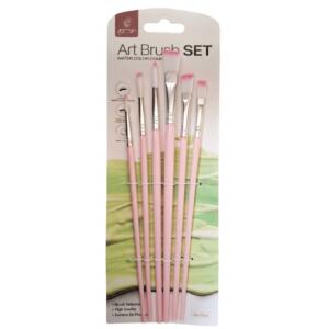 Yijiayi Art Brush Set - 6pcs - Colored - Light Pink