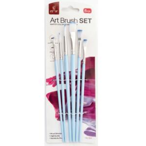 Yijiayi Art Brush Set - 6pcs - Colored - Light Blue