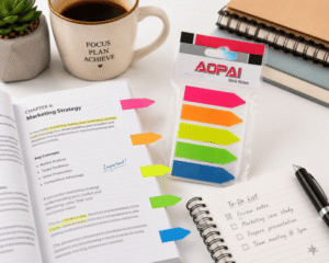 AOPAI Arrow Sticky Page Markers - 5 Color Stick Notes