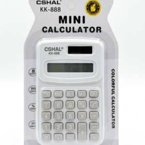 CSHAL KK-888 Mini Calculator (8-Digit) - White, Pink & Blue
