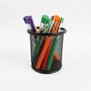 Metal Mesh Pen Holder - Round