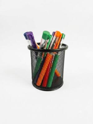 Metal Mesh Pen Holder - Round