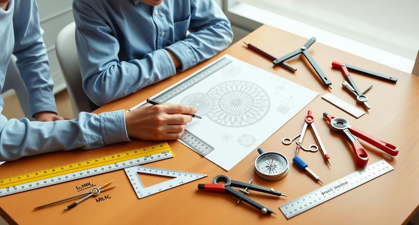 Creative Art Ideas Using Only a Ruler, Compass, and Protractor