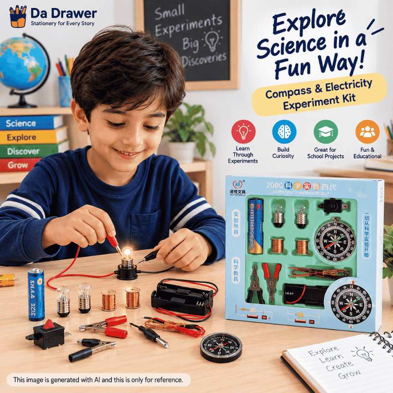 Scientific Experiment Kit - Compass, Bulb & Electricity Learning Kit - Image 4